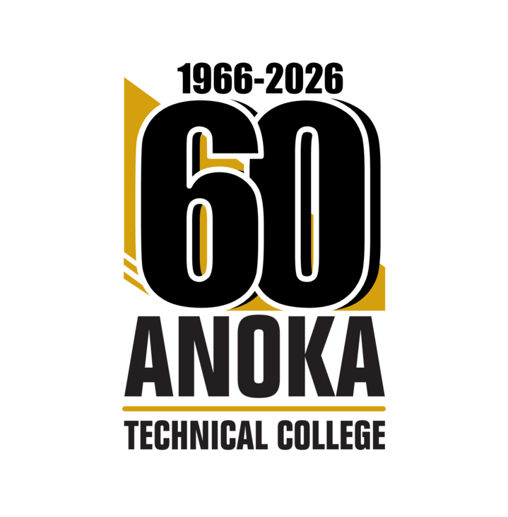 Logo for Anoka Technical College's 60th anniversary. Included college's logo and text at top reading "1966 to 2026"
