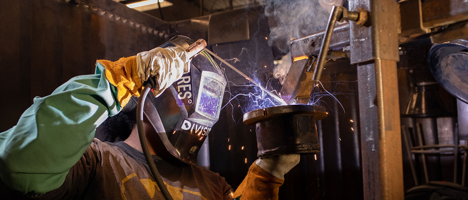 Student Welding.